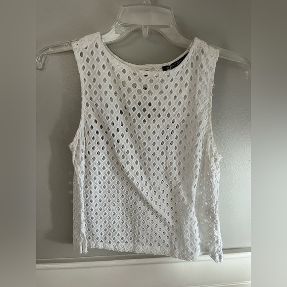 Michael Stars White Crop Tank Top - Picture 4 of 5
